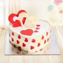 Heart Shape Fondant Cake